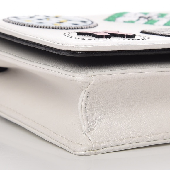 CHRISTIAN DIOR Calfskin Badges Chain White - Picture 6 of 8